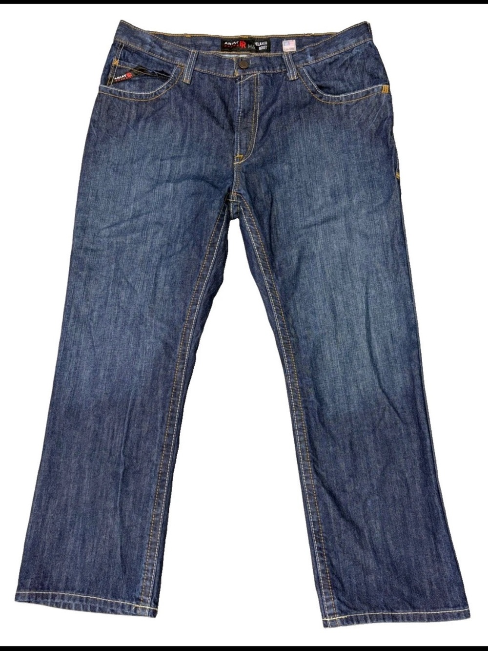 Ariat FR M4 Relaxed Boot Cut Jeans Mens 38x30 Blue Flame Resistant Western